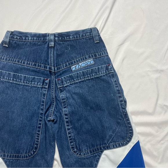 JNCO Girlie Stuff Fury Wide Leg Flare Vintage 90s Y2K Sweatpants Panel Jeans 5 - Picture 8 of 9